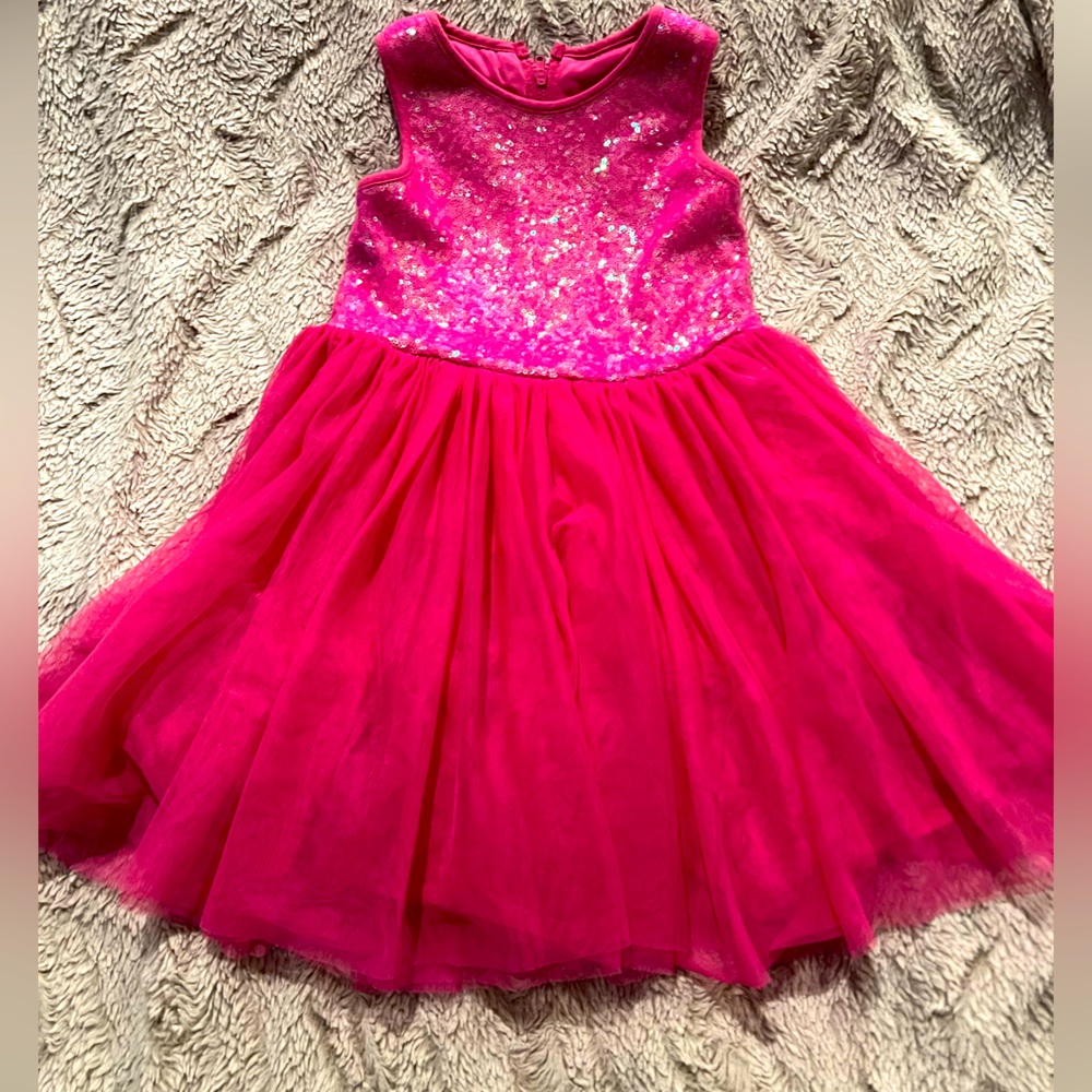 Pink sequin party dress